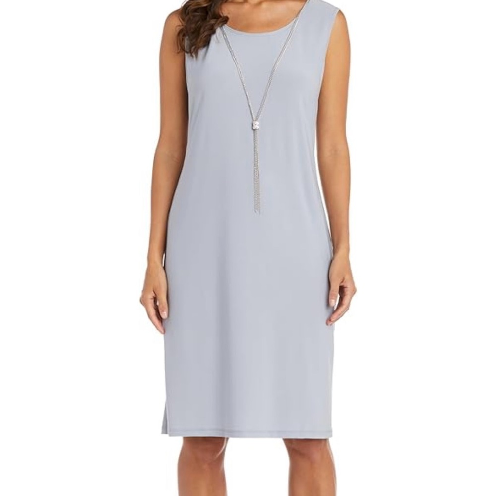 R&M Richards Scoop Neck 3/4 Sleeve Embellished Sequin 2-Piece Jacket Dress 10 - Picture 3 of 9